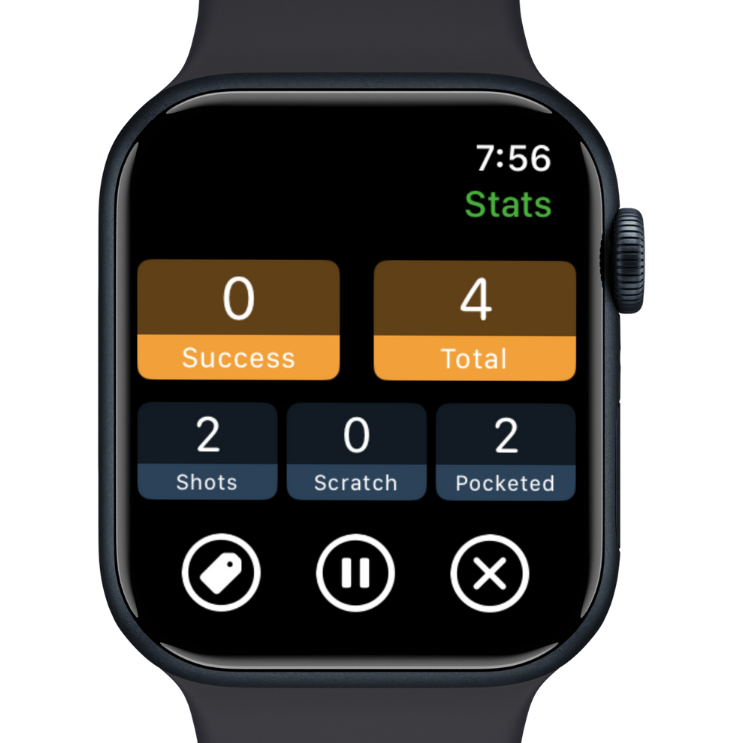 DrillRoom stats summary in apple watch